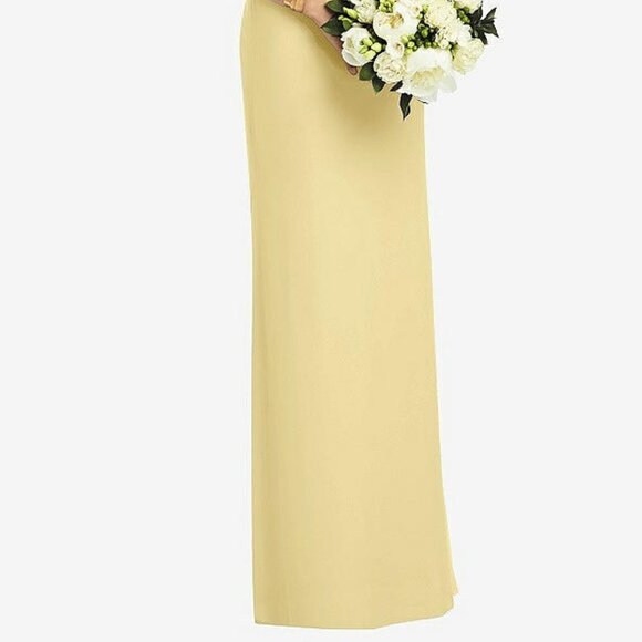 After Six 1527...Draped Blouson Back Chiffon Maxi Dress....Pale Yellow...Sz 2 - Picture 2 of 7